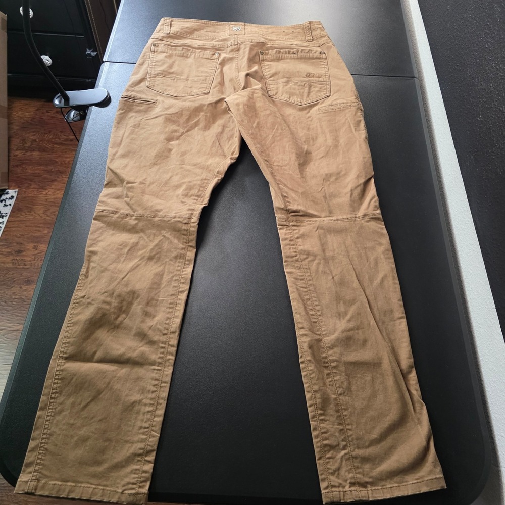 Kuhl Free Generatr Mens 34x32 Khaki Brown Cotton Stretch Work Hiking Pants - Picture 4 of 14
